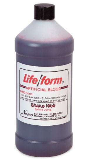 NascoLF00845，人造血粉、模擬血粉儘管與真實血液的粘度不同，但模擬血液為任何活動提供了真實感，野外或戰傷訓練時使用,